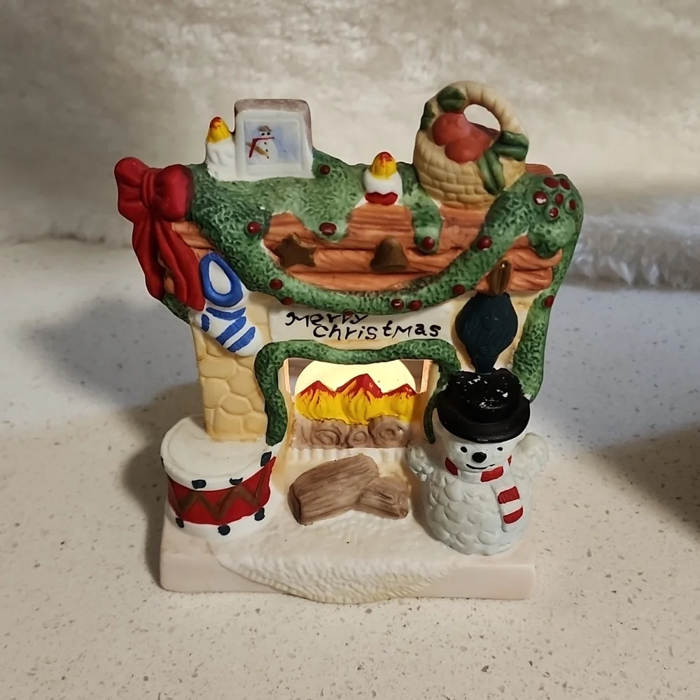 Vintage Porcelain Fireplace Candle holder - Picture 7 of 16